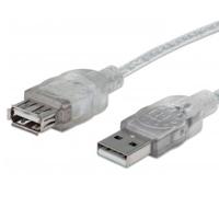 CABLE USB,MANHATTAN,340496, V2.0 EXT. 3.0M PLATA CABLE USB,MANHATTAN,340496, V2.0 EXT. 3.0M PLATA